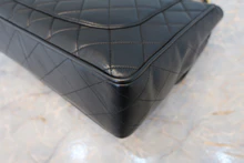 画像をギャラリービューアに読み込む, CHANEL/シャネル 中マトラッセシングルフラップWチェーンショルダーバッグ ラムスキン ブラック/ゴールド金具 ショルダーバッグ 800040030
