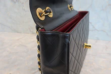 画像をギャラリービューアに読み込む, CHANEL/シャネル 中マトラッセシングルフラップWチェーンショルダーバッグ ラムスキン ブラック/ゴールド金具 ショルダーバッグ 800040030
