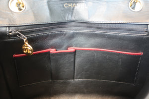 CHANEL/シャネル マトラッセチェーンショルダーバッグ ラムスキン ブラック/レッド/ゴールド金具 ショルダーバッグ 600110008