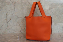 画像をギャラリービューアに読み込む, HERMES／エルメス ピコタンロックＭＭ トリヨンクレマンス オレンジ □N刻印 ハンドバッグ 700100185
