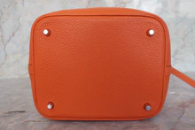 画像をギャラリービューアに読み込む, HERMES/エルメス ピコタンロックMM トリヨンクレマンス オレンジ □N刻印 ハンドバッグ 700100185