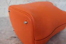 画像をギャラリービューアに読み込む, HERMES／エルメス ピコタンロックＭＭ トリヨンクレマンス オレンジ □N刻印 ハンドバッグ 700100185
