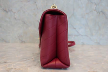 画像をギャラリービューアに読み込む, CHANEL/シャネル Vステッチシングルフラップチェーンショルダーバッグ ラムスキン ピンク/ゴールド金具 ショルダーバッグ 500100055