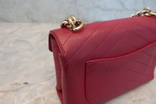 画像をギャラリービューアに読み込む, CHANEL/シャネル Vステッチシングルフラップチェーンショルダーバッグ ラムスキン ピンク/ゴールド金具 ショルダーバッグ 500100055
