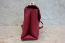 画像をギャラリービューアに読み込む, CHANEL/シャネル Vステッチシングルフラップチェーンショルダーバッグ ラムスキン ピンク/ゴールド金具 ショルダーバッグ 500100055