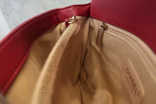 画像をギャラリービューアに読み込む, CHANEL/シャネル Vステッチシングルフラップチェーンショルダーバッグ ラムスキン ピンク/ゴールド金具 ショルダーバッグ 500100055
