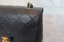 画像をギャラリービューアに読み込む, CHANEL/シャネル ミニマトラッセシングルフラップチェーンショルダーバッグ ラムスキン ブラック/ゴールド金具 ショルダーバッグ 800020201