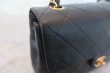 画像をギャラリービューアに読み込む, CHANEL/シャネル ミニマトラッセシングルフラップチェーンショルダーバッグ ラムスキン ブラック/ゴールド金具 ショルダーバッグ 800020201