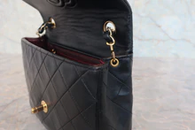 画像をギャラリービューアに読み込む, CHANEL/シャネル ミニマトラッセシングルフラップチェーンショルダーバッグ ラムスキン ブラック/ゴールド金具 ショルダーバッグ 800020201