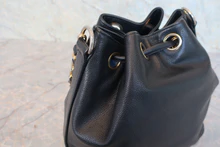 画像をギャラリービューアに読み込む, CHANEL/シャネル ココマーク巾着チェーンショルダーバッグ キャビアスキン ブラック/ゴールド金具 ショルダーバッグ 800020271