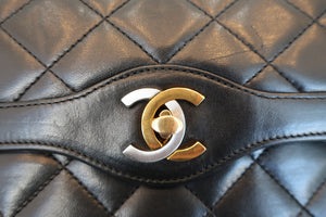 CHANEL/シャネル パリ限定マトラッセダブルフラップチェーンショルダーバッグ ラムスキン ブラック/ゴールド金具 ショルダーバッグ 600110210