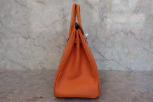 画像をギャラリービューアに読み込む, HERMES/エルメス オータクロア32 ヴォーエプソン オレンジ □L刻印 ハンドバッグ 800020016