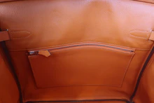 画像をギャラリービューアに読み込む, HERMES／エルメス オータクロア32 ヴォーエプソン オレンジ □L刻印 ハンドバッグ 800020016
