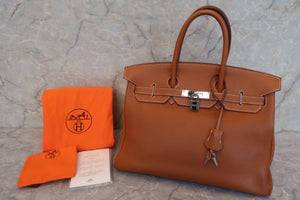 HERMES／エルメス バーキン35 トゴ ゴールド □G刻印 ハンドバッグ 600100213