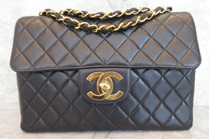 CHANEL/シャネル 中マトラッセシングルフラップチェーンショルダーバッグ ラムスキン ブラック/ゴールド金具 ショルダーバッグ 600120241