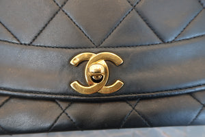 CHANEL/シャネル ダイアナマトラッセチェーンショルダーバッグ ラムスキン ブラック/ゴールド金具 ショルダーバッグ 600120158