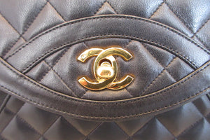 CHANEL/シャネル マトラッセチェーンショルダーバッグ ラムスキン ブラック/ゴールド金具 600120240