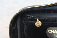 画像をギャラリービューアに読み込む, CHANEL/シャネル ココマークバニティ キャビアスキン ブラック/ゴールド金具 バニティ 800040041