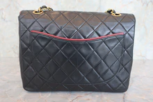 画像をギャラリービューアに読み込む, CHANEL/シャネル マトラッセバイカラーチェーンショルダーバッグ ラムスキン ブラック/レッド/ゴールド金具 ショルダーバッグ 800040047