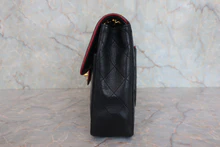 画像をギャラリービューアに読み込む, CHANEL/シャネル マトラッセバイカラーチェーンショルダーバッグ ラムスキン ブラック/レッド/ゴールド金具 ショルダーバッグ 800040047
