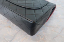 画像をギャラリービューアに読み込む, CHANEL/シャネル マトラッセバイカラーチェーンショルダーバッグ ラムスキン ブラック/レッド/ゴールド金具 ショルダーバッグ 800040047