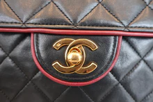 画像をギャラリービューアに読み込む, CHANEL/シャネル マトラッセバイカラーチェーンショルダーバッグ ラムスキン ブラック/レッド/ゴールド金具 ショルダーバッグ 800040047
