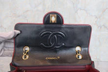 画像をギャラリービューアに読み込む, CHANEL/シャネル マトラッセバイカラーチェーンショルダーバッグ ラムスキン ブラック/レッド/ゴールド金具 ショルダーバッグ 800040047