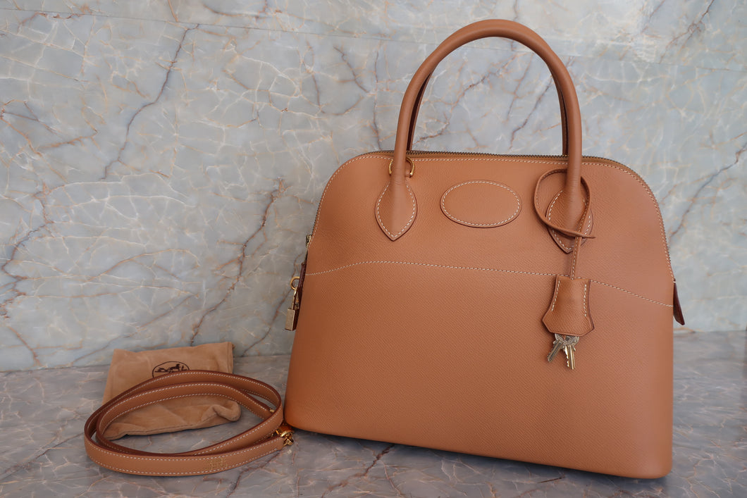 HERMES／BOLIDE 31 Graine Couchevel leather Natural □E刻印 Shoulder bag 600120285