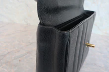 画像をギャラリービューアに読み込む, CHANEL/シャネル マドモアゼルハンドバッグ キャビアスキン ブラック/ゴールド金具 ハンドバッグ 800030016