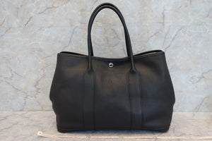 HERMES  GARDEN PARTY PM Negonda leather Black □K刻印 Tote bag 600120288