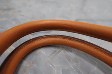 画像をギャラリービューアに読み込む, HERMES／エルメス オータクロア32 ヴォーエプソン オレンジ □L刻印 ハンドバッグ 800020016
