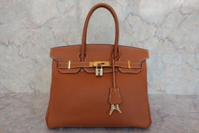 画像をギャラリービューアに読み込む, HERMES/エルメス バーキン30 トゴ ゴールド □H刻印 ハンドバッグ 800030159