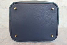 画像をギャラリービューアに読み込む, HERMES/エルメス ピコタンロックカザック2 MM トリヨンクレマンス ブルーニュイ/ヴェールシプレ/ブラック Y刻印 ハンドバッグ 800040045