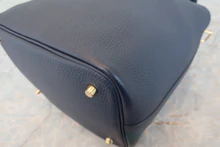 画像をギャラリービューアに読み込む, HERMES/エルメス ピコタンロックカザック2 MM トリヨンクレマンス ブルーニュイ/ヴェールシプレ/ブラック Y刻印 ハンドバッグ 800040045