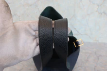 画像をギャラリービューアに読み込む, HERMES／エルメス ピコタンロックカザック2 MM トリヨンクレマンス ブルーニュイ/ヴェールシプレ/ブラック Y刻印 ハンドバッグ 800040045
