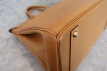 画像をギャラリービューアに読み込む, HERMES／エルメス バーキン40 アルデンヌ ナチュラル □A刻印 ハンドバッグ 800020006
