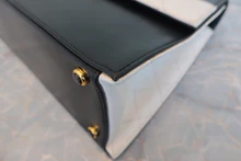 画像をギャラリービューアに読み込む, CHANEL/シャネル 2.55バイカラーチェーンショルダーバッグ ラムスキン ブラック/ホワイト/ゴールド金具 ショルダーバッグ 800020145