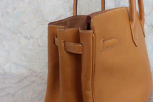 画像をギャラリービューアに読み込む, HERMES／エルメス バーキン40 アルデンヌ ナチュラル □A刻印 ハンドバッグ 800020006
