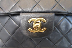 CHANEL/シャネル マトラッセＷフラップWチェーンショルダーバッグ ラムスキン ブラック/ゴールド金具 ショルダーバッグ 600120023