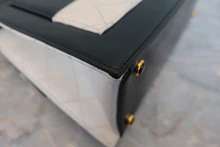 画像をギャラリービューアに読み込む, CHANEL/シャネル 2.55バイカラーチェーンショルダーバッグ ラムスキン ブラック/ホワイト/ゴールド金具 ショルダーバッグ 800020145