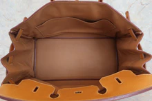 画像をギャラリービューアに読み込む, HERMES／エルメス バーキン40 アルデンヌ ナチュラル □A刻印 ハンドバッグ 800020006
