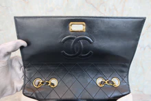 画像をギャラリービューアに読み込む, CHANEL/シャネル 2.55バイカラーチェーンショルダーバッグ ラムスキン ブラック/ホワイト/ゴールド金具 ショルダーバッグ 800020145