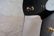 画像をギャラリービューアに読み込む, CHANEL/シャネル 2.55バイカラーチェーンショルダーバッグ ラムスキン ブラック/ホワイト/ゴールド金具 ショルダーバッグ 800020145
