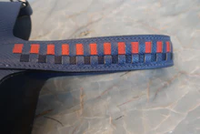 画像をギャラリービューアに読み込む, HERMES/エルメス ピコタンロックPMトレサージュ ヴォーエプソン ブルーブライトン/カプシーヌ/ブルーサフィール C刻印 ハンドバッグ 700120149