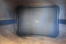 画像をギャラリービューアに読み込む, HERMES/エルメス ピコタンロックPMトレサージュ ヴォーエプソン ブルーブライトン/カプシーヌ/ブルーサフィール C刻印 ハンドバッグ 700120149