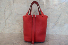 画像をギャラリービューアに読み込む, HERMES/エルメス ピコタンロックPM トリヨンクレマンス ヴァーミリオン A刻印 ハンドバッグ 700120158