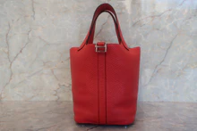 画像をギャラリービューアに読み込む, HERMES/エルメス ピコタンロックPM トリヨンクレマンス ヴァーミリオン A刻印 ハンドバッグ 700120158