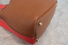 画像をギャラリービューアに読み込む, HERMES/エルメス ピコタンロックカザックPM トリヨンクレマンス ルージュクー/ゴールド D刻印 ハンドバッグ 800040058