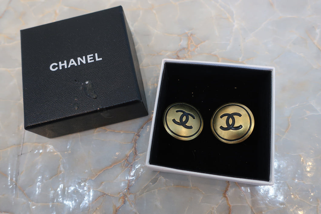 CHANEL/シャネル ココマークラウンドイヤリング 金メッキ ゴールド イヤリング 500100119