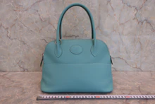 画像をギャラリービューアに読み込む, HERMES／エルメス ボリード27 ヴォースイフト ブルーアトール X刻印 ショルダーバッグ 800040048
